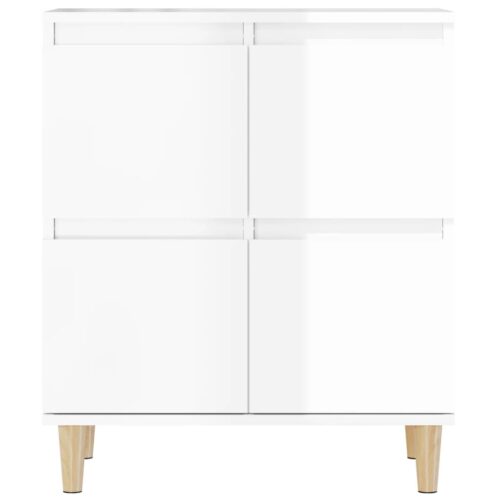 Sideboard High Gloss White 60x35x70cm Engineered Wood - Image 6