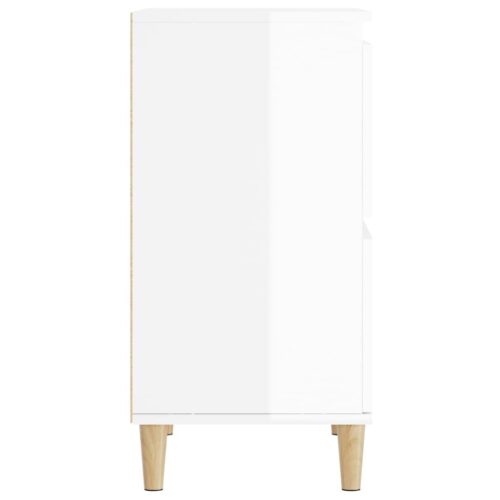 Sideboard High Gloss White 60x35x70cm Engineered Wood - Image 7