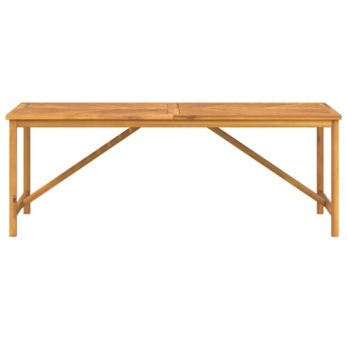Garden Dining Table 200x90x74cm Solid Wood Acacia - Image 3