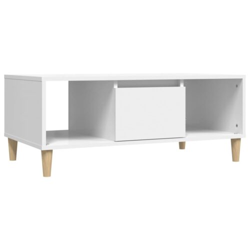 Coffee Table White 90x50x36.5cm Engineered Wood - Image 2