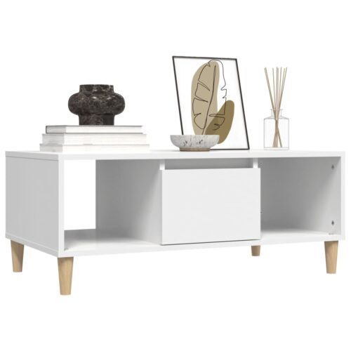 Coffee Table White 90x50x36.5cm Engineered Wood - Image 4