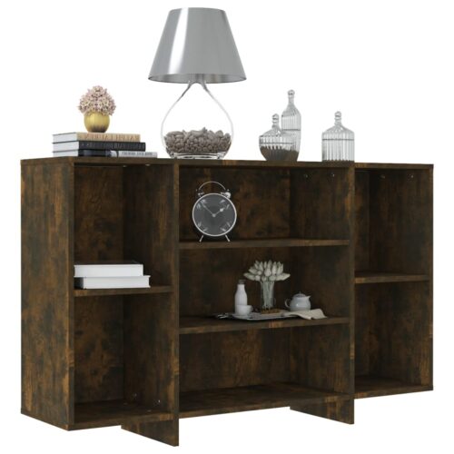 Sideboard Smoked Oak 120x30x75cm Engineered Wood - Image 3