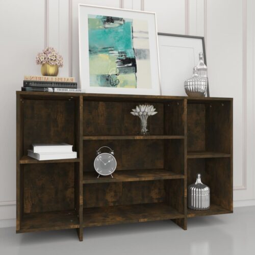 Sideboard Smoked Oak 120x30x75cm Engineered Wood - Image 4