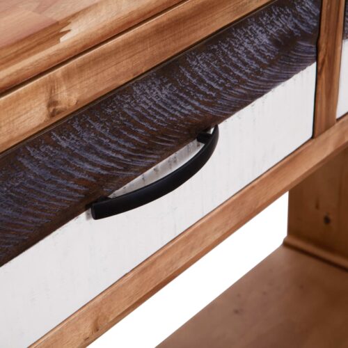 Console Table Solid Acacia Wood 86x30x75cm - Image 5