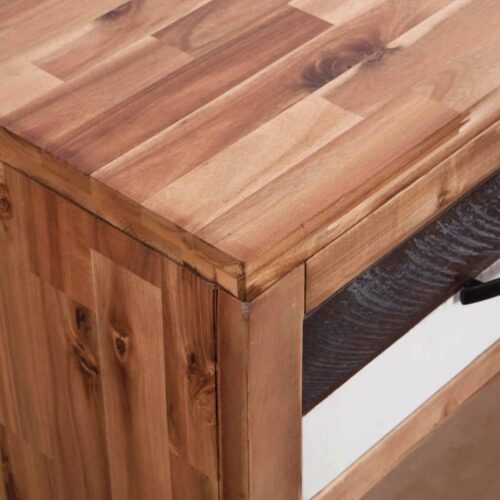 Console Table Solid Acacia Wood 86x30x75cm - Image 6
