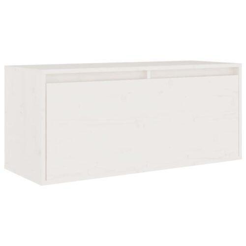 4pcs TV Cabinets White Solid Wood Pine - Image 5