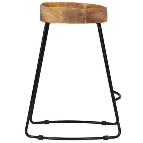 Gavin Bar Stools 2pcs Solid Mango Wood - Image 5