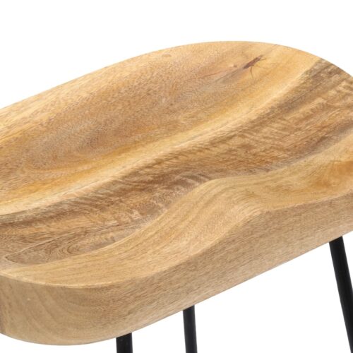 Gavin Bar Stools 2pcs Solid Mango Wood - Image 6