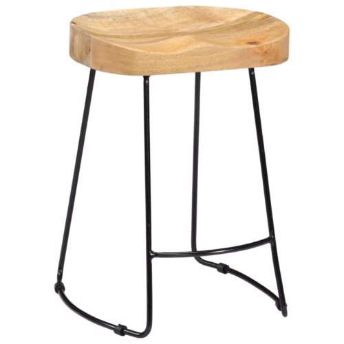 Gavin Bar Stools 2pcs Solid Mango Wood - Image 10