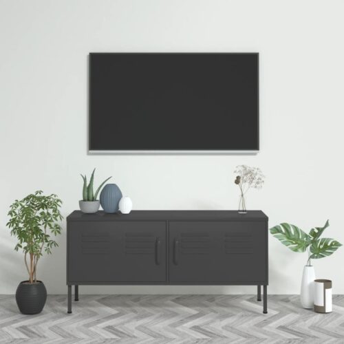 TV Cabinet Anthracite 105x35x50cm Steel - Image 11