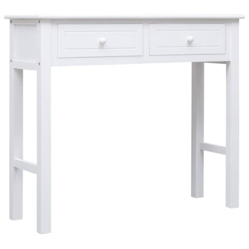 Console Table White 90x30x77cm Wood - Image 2