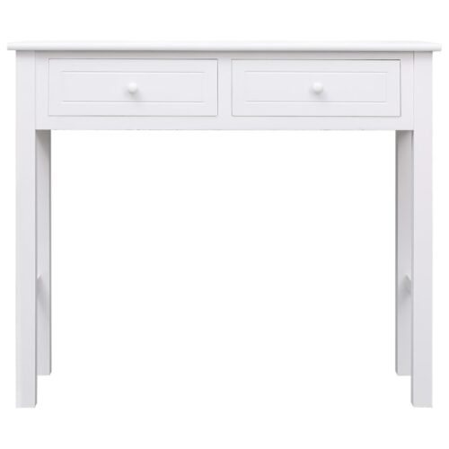 Console Table White 90x30x77cm Wood - Image 4