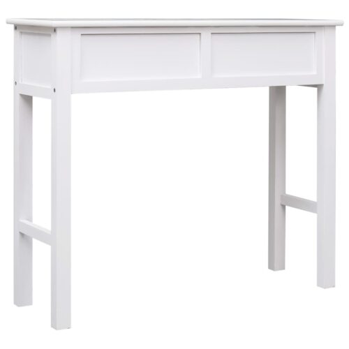Console Table White 90x30x77cm Wood - Image 5