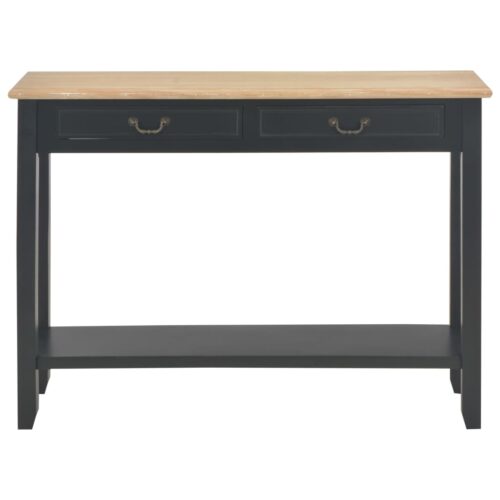 Console Table Black 110x35x80cm Wood - Image 3