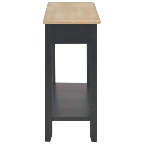 Console Table Black 110x35x80cm Wood - Image 5