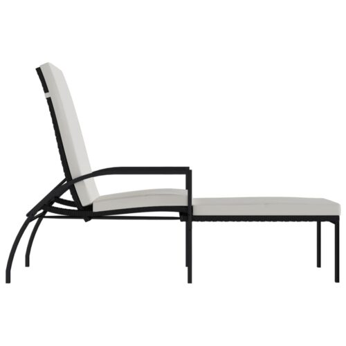 Outdoor Footrest Sun Lounger PE Rattan Wicker Garden Patio Recliner Beach Chair - Image 4
