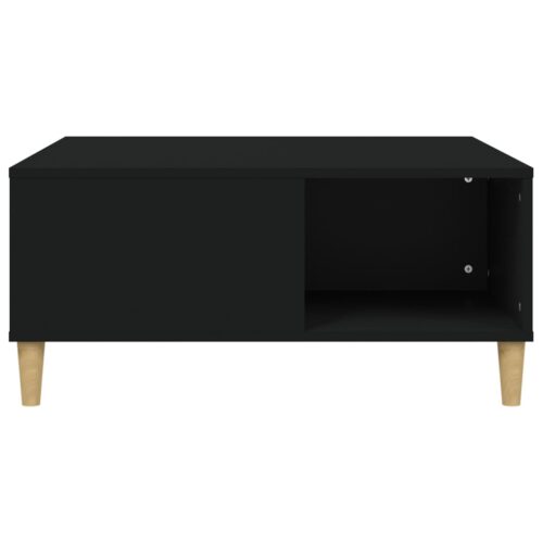 Coffee Table Black 80x80x36.5cm Engineered Wood - Image 5