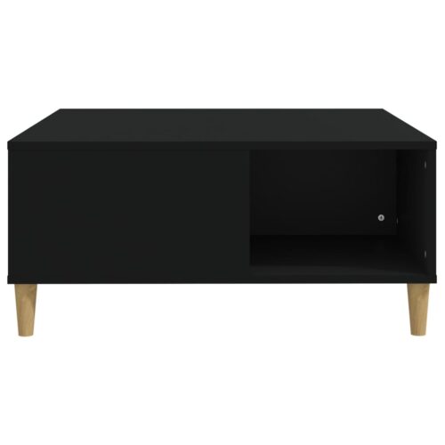Coffee Table Black 80x80x36.5cm Engineered Wood - Image 6