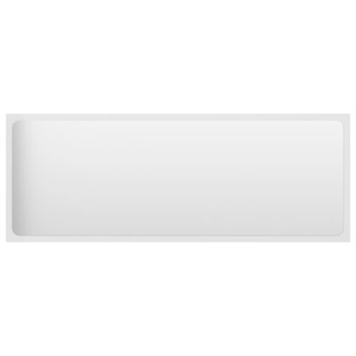 2-Piece Bathroom Furniture Set High Gloss White Engineered Wood - Image 8