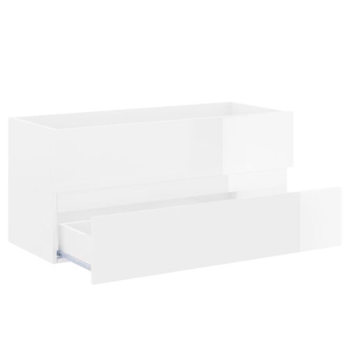 2-Piece Bathroom Furniture Set High Gloss White Engineered Wood - Image 11