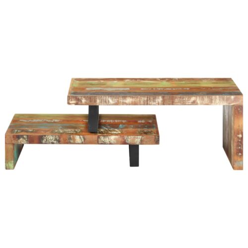2-Piece Coffee Table Set Solid Reclaimed Wood - Image 3