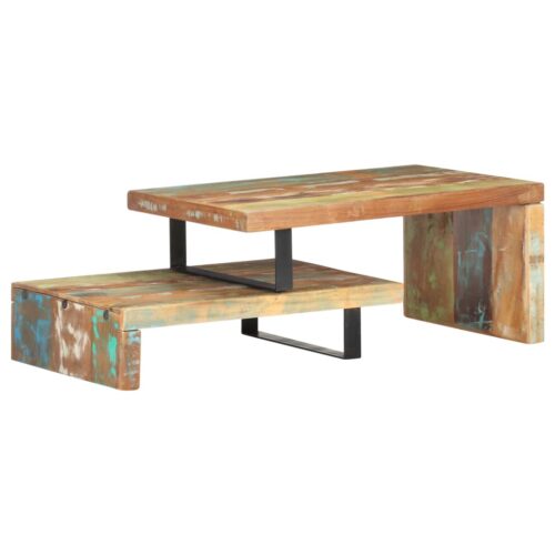 2-Piece Coffee Table Set Solid Reclaimed Wood - Image 9