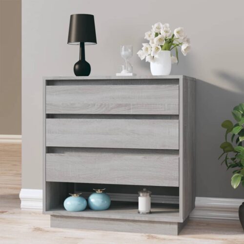 Sideboard Grey Sonoma 70x41x75cm Engineered Wood - Image 7
