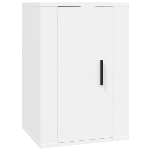 2-Piece TV Cabinet Set White Engineered Wood - Image 6