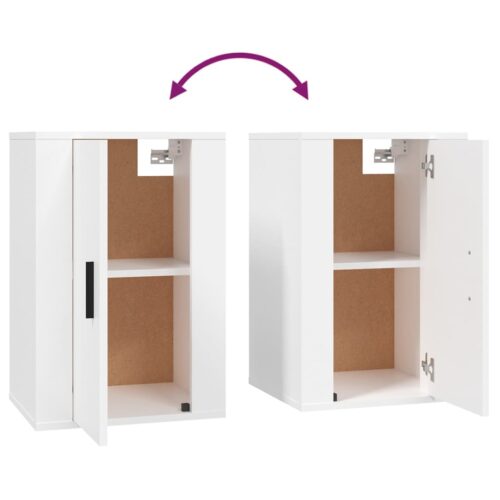 2-Piece TV Cabinet Set White Engineered Wood - Image 7