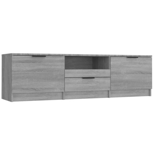 TV Cabinet Grey Sonoma 140x35x40cm Engineered Wood - Image 2