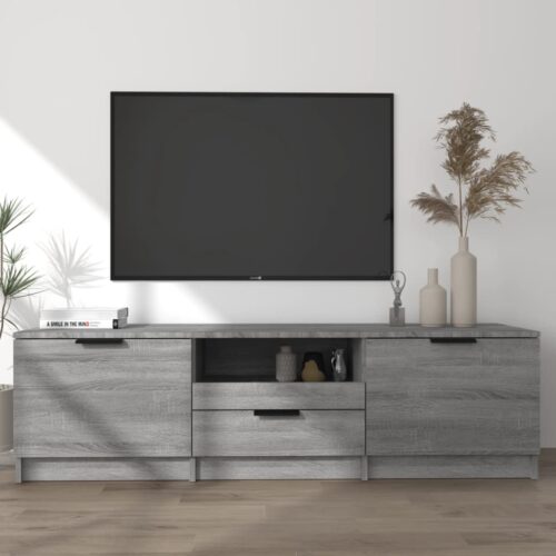 TV Cabinet Grey Sonoma 140x35x40cm Engineered Wood - Image 8