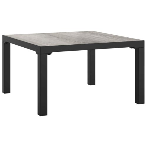 4-Piece Garden Lounge Set Black Grey Poly Rattan - Image 7