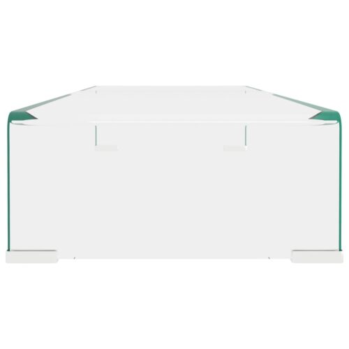 TV Stand Monitor Riser Glass Clear 80x30x13cm - Image 4