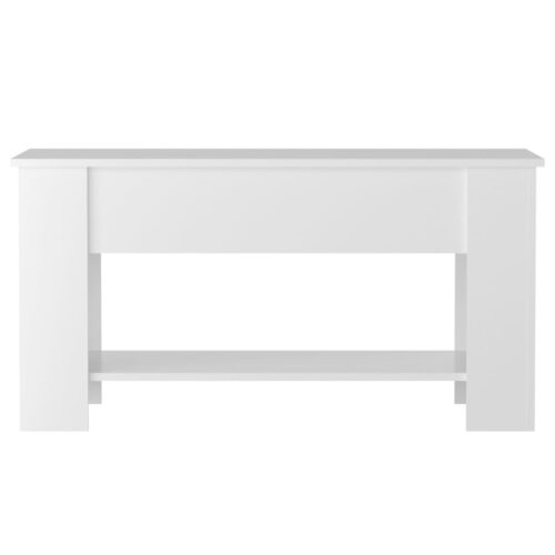 Coffee Table High Gloss White 101x49x52cm Engineered Wood - Image 4
