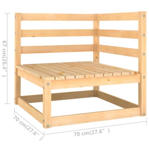 2-Piece Garden Lounge Set with Cushions Solid Pinewood - Image 5
