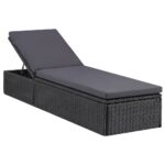 Outdoor Sun Lounger Wicker Rattan Garden Patio Recliner Lounge Chair Furniture