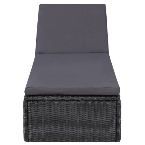 Outdoor Sun Lounger Wicker Rattan Garden Patio Recliner Lounge Chair Furniture - Image 2