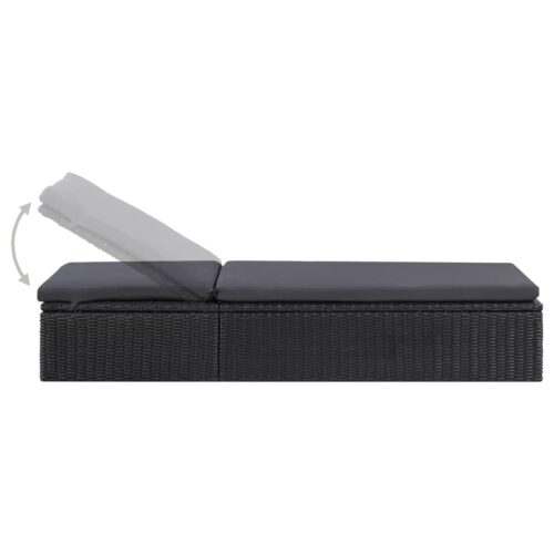 Outdoor Sun Lounger Wicker Rattan Garden Patio Recliner Lounge Chair Furniture - Image 3