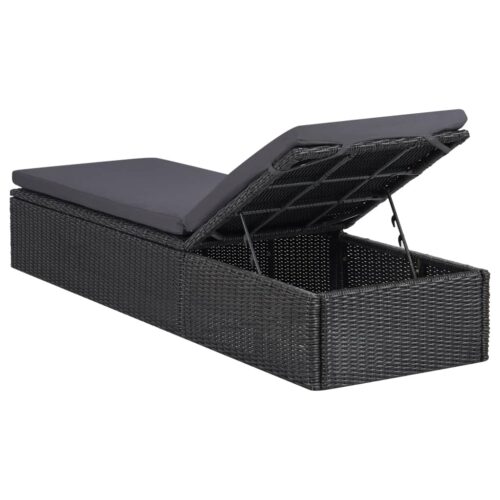 Outdoor Sun Lounger Wicker Rattan Garden Patio Recliner Lounge Chair Furniture - Image 4