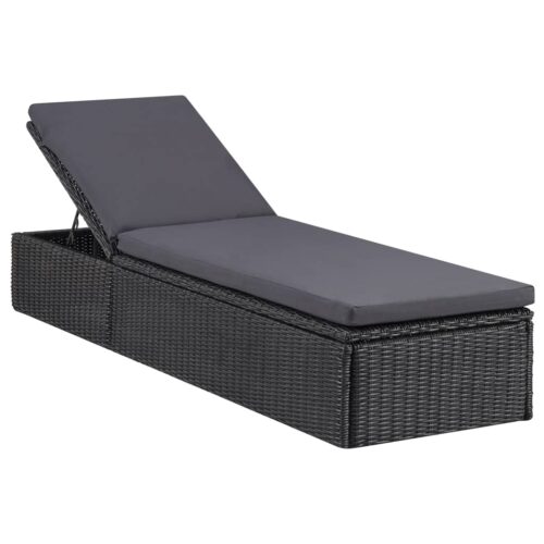 Outdoor Sun Lounger Wicker Rattan Garden Patio Recliner Lounge Chair Furniture - Image 7