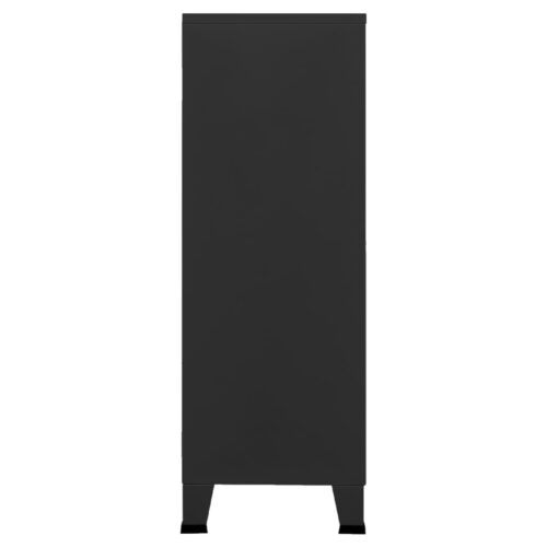 Industrial Storage Chest Black 75x40x115cm Metal - Image 4