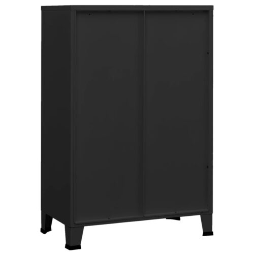 Industrial Storage Chest Black 75x40x115cm Metal - Image 5