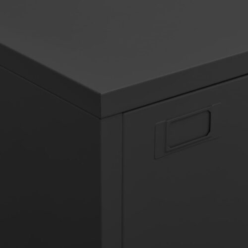 Industrial Storage Chest Black 75x40x115cm Metal - Image 7