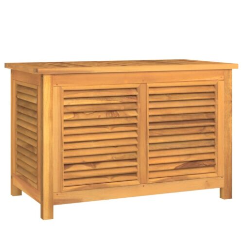 Garden Storage Box with Bag 90x50x58cm Solid Wood Teak