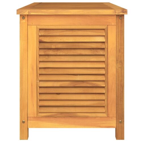Garden Storage Box with Bag 90x50x58cm Solid Wood Teak - Image 6