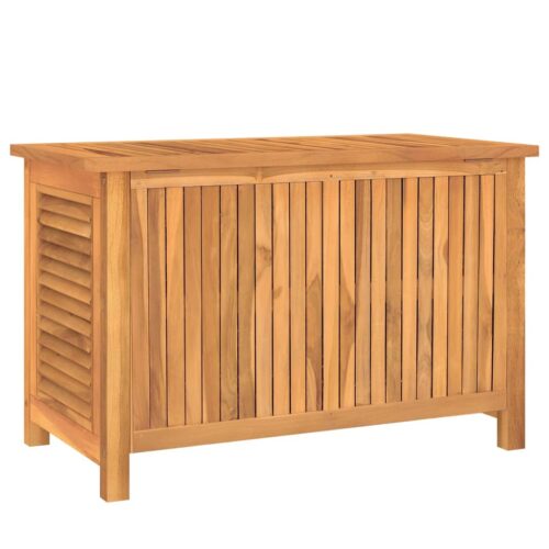 Garden Storage Box with Bag 90x50x58cm Solid Wood Teak - Image 7