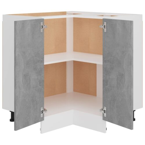 Corner Bottom Cabinet Concrete Grey 75.5x75.5x81.5cm Engineered Wood - Image 5