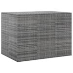Garden Cushion Box PE Rattan 145x100x103cm Grey