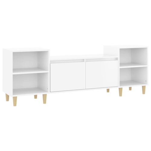 TV Cabinet High Gloss White 160x35x55cm Engineered Wood - Image 2