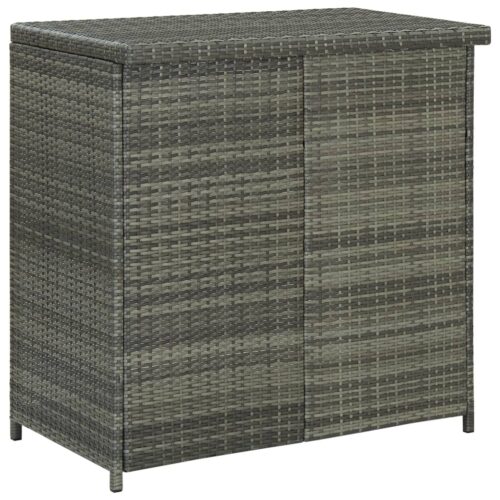 3-Piece Bar Set Poly Rattan Grey - Image 4